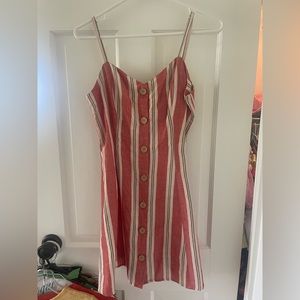 Urban Outfitters Striped Linen Mini Dress